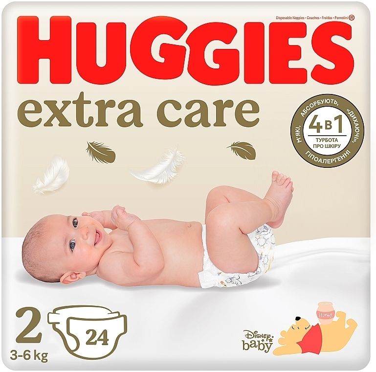 Windeln Extra Care große 2 3-6 kg 24 St. - Huggies — Bild N1