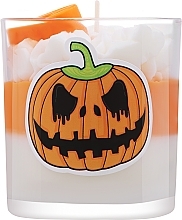 Dekorative Kerze Halloween Kürbis mit grünem Schwanz  - KaWilamowski Scented Candle  — Bild N1