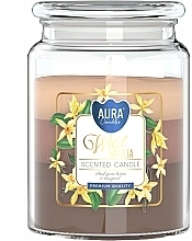 Duftende dreischichtige Kerze im Glas Wilde Vanille - Bispol Aura Scented Candle Wild Vanilla — Bild N1