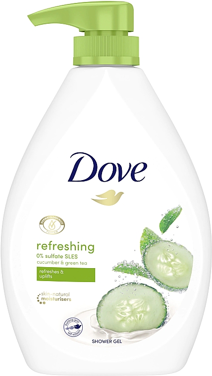 Duschgel mit Spender - Dove Refreshing Cucumber & Green Tea Shower Gel — Bild N1