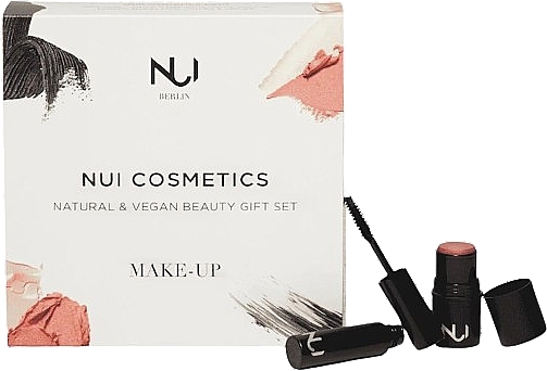 Set - NUI Cosmetics Vegan & Natural Mindful Make-up Set (mascara/7.5ml + blush/5g) — Bild N1