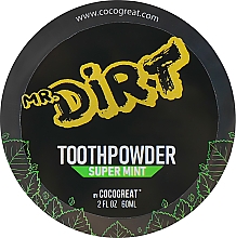 Düfte, Parfümerie und Kosmetik Zahnaufhellungspulver mit Tonerde - Cocogreat Mr.Dirt Super Mint Toothpowder