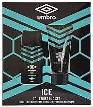 Düfte, Parfümerie und Kosmetik Umbro Ice - Körperpflegeset (Deospray 150 ml + Duschgel 150 ml) 