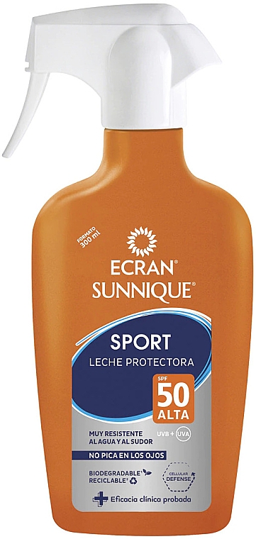 Sonnenmilchspray - Ecran Sunnique Spray Sport Protective Milk SPF50 — Bild N1