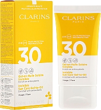 Düfte, Parfümerie und Kosmetik Sonnenschutz Gel-in-Öl für Gesicht mit Antioxidantien SPF 30 - Clarins Gel-en-Huile Solaire Invisible Visage SPF 30