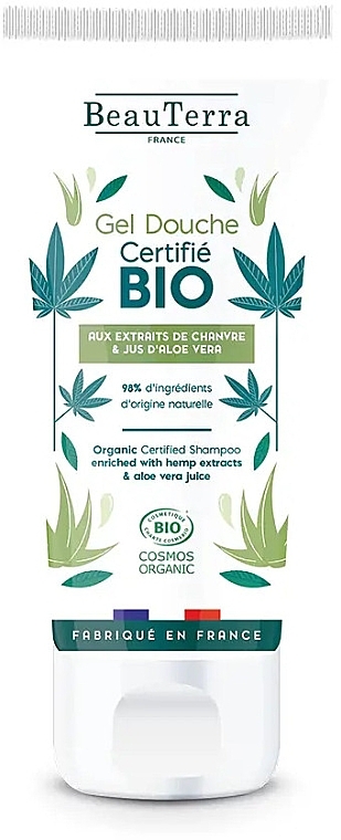 Duschgel Hanfextrakt und Aloe Vera - BeauTerra Hemp Extract & Organic Aloe Vera Shower Gel — Bild N2