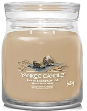 Düfte, Parfümerie und Kosmetik Duftkerze im Glas Amber & Sandalwood mit 2 Dochten - Yankee Candle Singnature