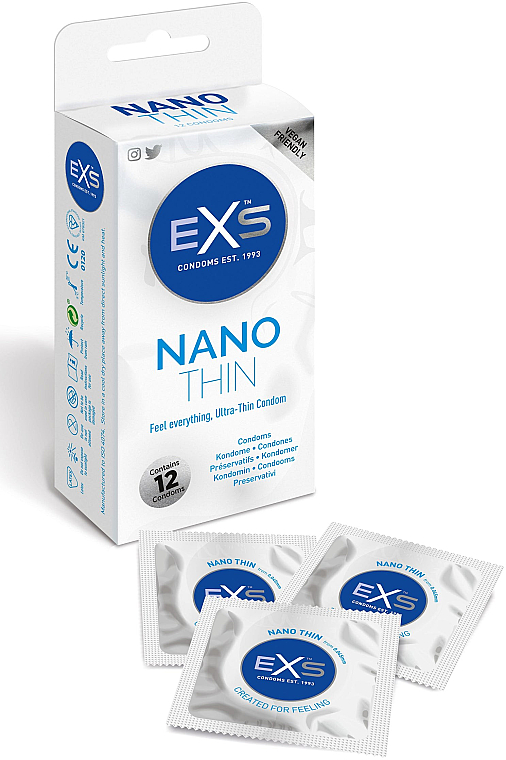 Ultradünne Kondome 12 St. - EXS Condoms Nano Thin Ultra — Bild N1