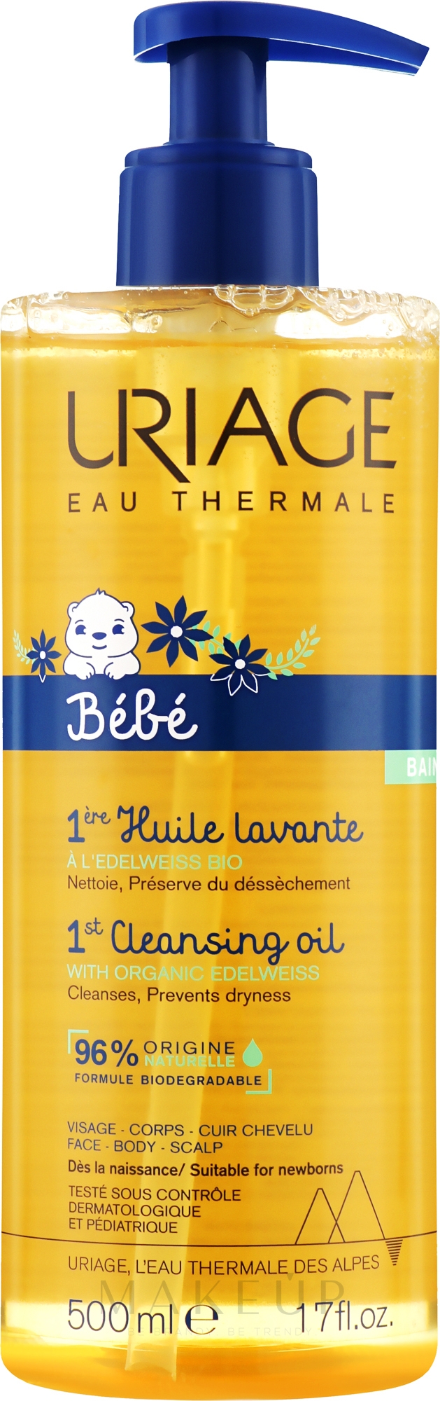 Pflegendes und reinigendes Gesichts-, Kopfhaut- und Körperöl für Babys - Uriage Huile Lavante — Bild 500 ml