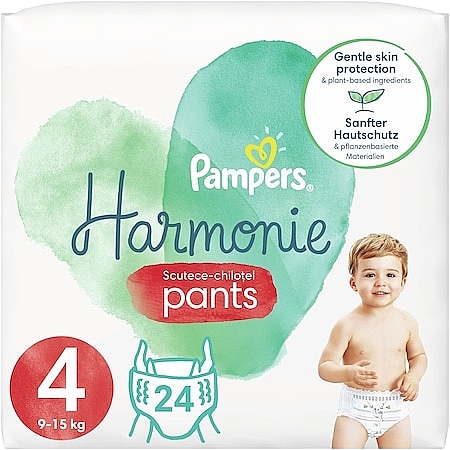 Windeln Harmonie Nappy Pants Größe 4 (9-15 kg) 24 St. - Pampers — Bild N1