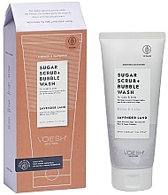 Düfte, Parfümerie und Kosmetik Zuckerpeeling für Kopfhaut und Körper Lavendel - Voesh Sugar Scrub+Bubble Wash Lavender Land