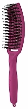 Haarbürste rosa - Olivia Garden Fingerbrush Think Pink 2022 Bright Pink — Bild N2