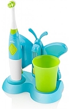 Kinderzahnbürste grün - ETA Toothbrush With Water Cup And Holder Sonetic — Bild N1