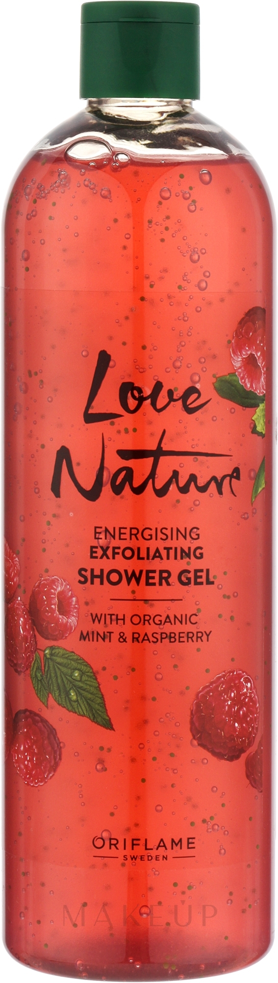 Peeling-Duschgel Minze und Himbeere - Oriflame Love Nature Energising Exfoliating Shower Gel — Bild 500 ml