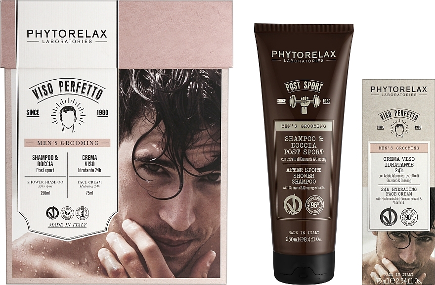 Gesichtspflegeset - Phytorelax Laboratories Men's Grooming (Duschgel 250ml + Gesichtscreme 75ml) — Bild N1