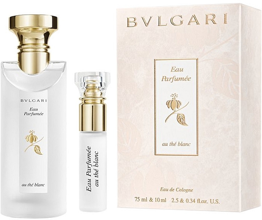 Bvlgari Eau Parfumee au The Blanc - Duftset (Eau de Cologne 75ml + Eau de Cologne Mini 10ml) — Bild N1