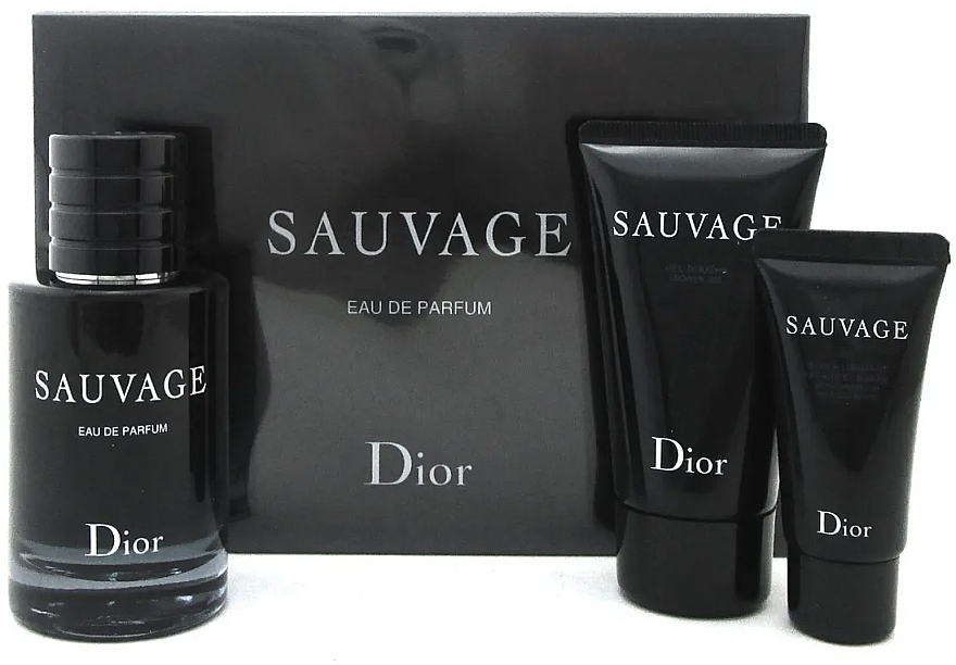 Dior Sauvage - Duftset (Eau de Parfum 60ml + Duschgel 50ml + After Shave Balsam 20ml)  — Bild N1