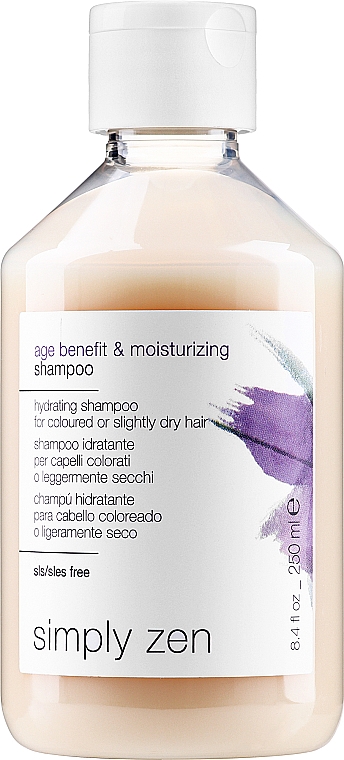 Feuchtigkeitsspendendes Shampoo für coloriertes oder leicht trockenes Haar - Z. One Concept Simply Zen Age Benefit & Moisturizing Shampoo — Bild N1