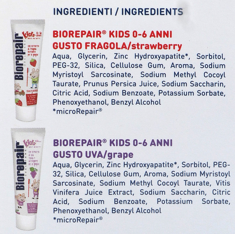 Zahnpflegeset für Kinder - Biorepair (Fluoridfreie Kinderzahnpasta 0-6 Jahre 2x50ml + Zahnpastaspender 1St.) — Bild N4