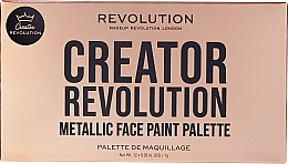 Schminkpalette für das Gesicht mit 6 Metallic-Farben - Revolution Creator Revolution Metallic Face Paint Palette — Bild N2