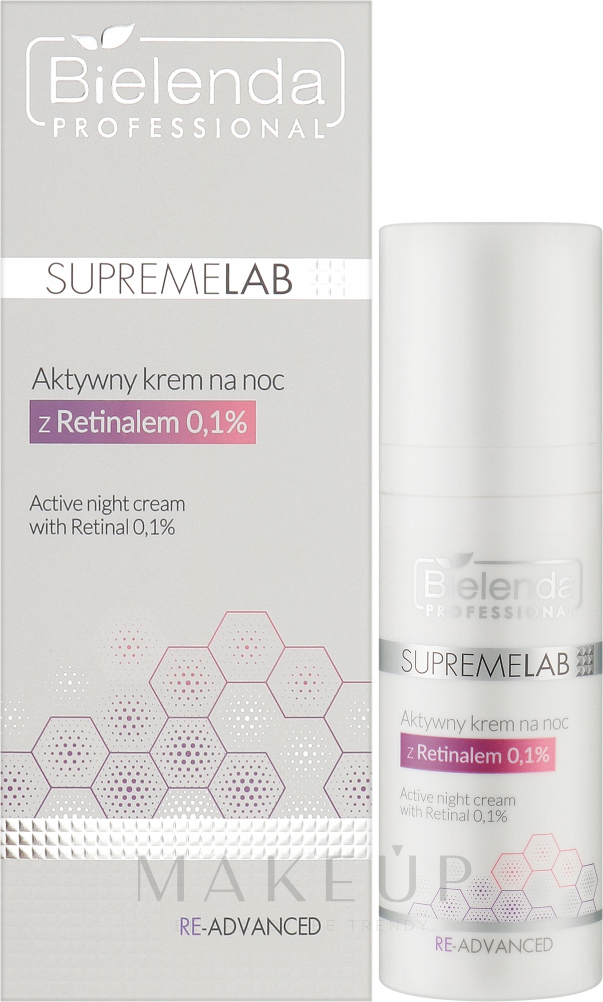 Aktive Nachtcreme mit Retinol - Bielenda Professional Supremelab Re-Advanced Active Night Cream With Retinol 0.1% — Bild 50 ml