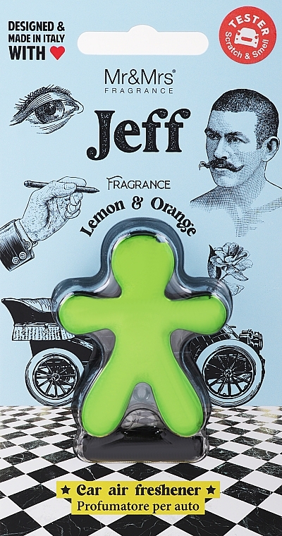Mr&Mrs Fragrance Jeff Lemon&Orange - Auto-Lufterfrischer mit Zitronen- und Orangenduft — Bild N1