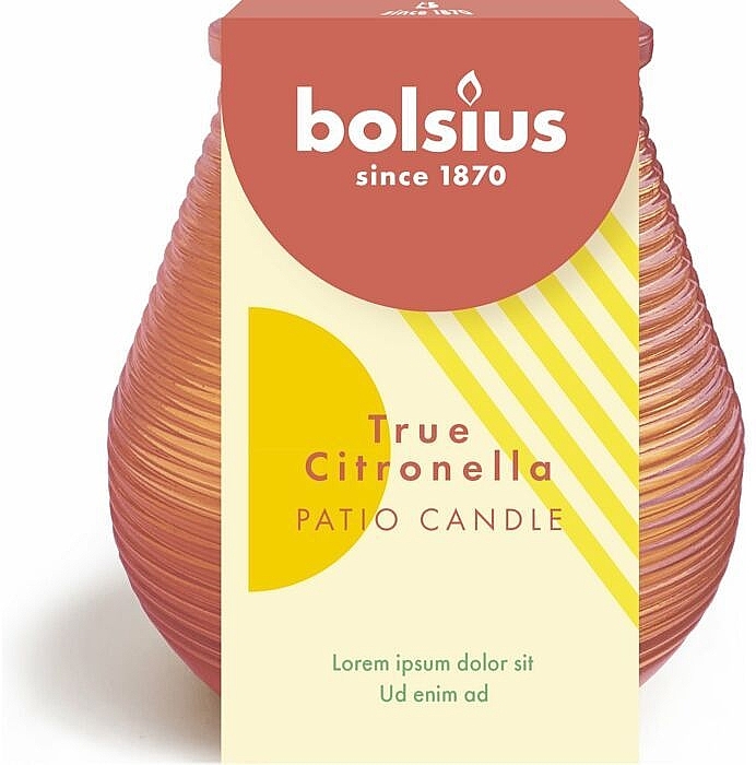 Duftkerze in Tasse, 40H, koralle - Bolsius True Citronella — Bild N1