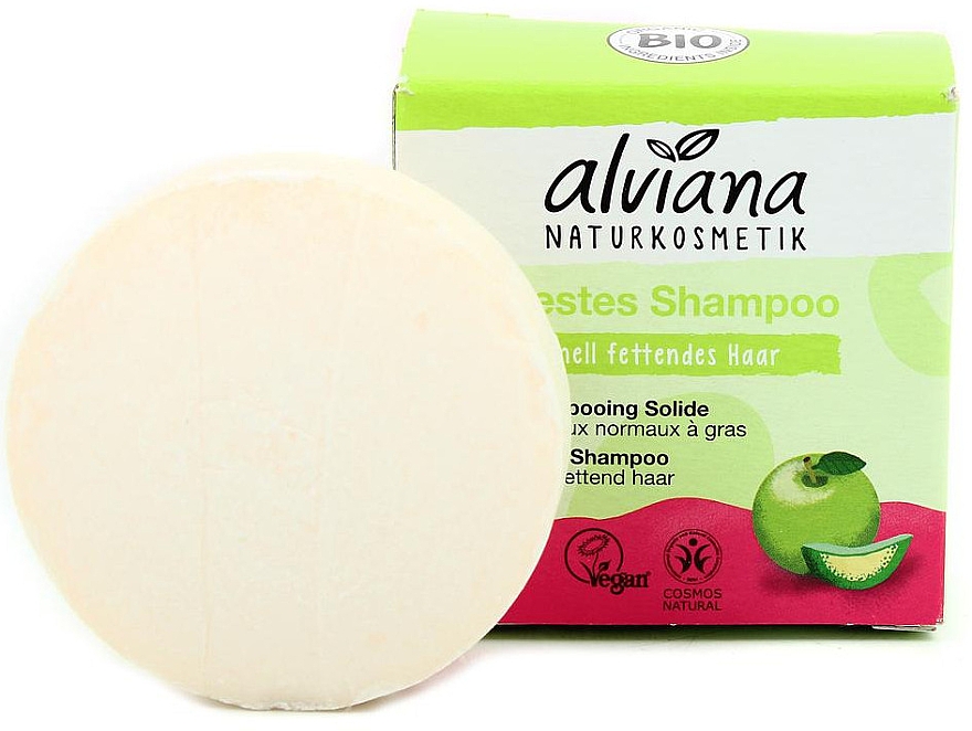 Haarshampoo mit Apfel - Alviana Naturkosmetik Organic Solid Shampoo — Bild N1