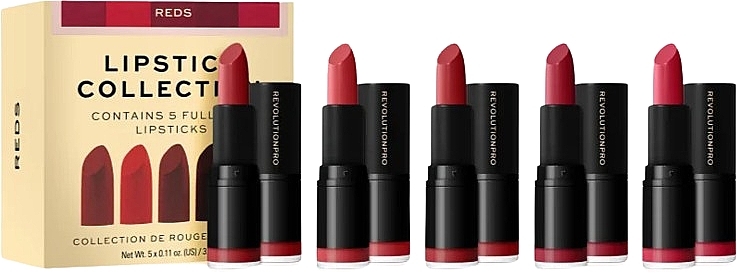 Set Lippenstiften 5 St. - Revolution Pro 5 Lipstick Collection Reds — Bild N3