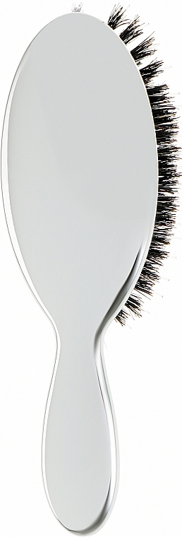 Kleine Haarbürste mit Naturborsten 21M silber - Janeke Silver Hairbrush — Bild N2