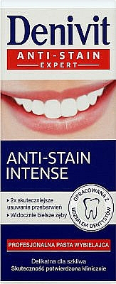 Aufhellende Zahnpasta Anti-Stain Intense - Denivit — Foto N1