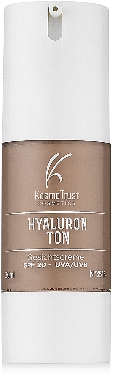 Hyaluroncreme mit Ton SPF 20 - KosmoTrust Cosmetics Hyaluron Ton SPF 20 — Bild N1