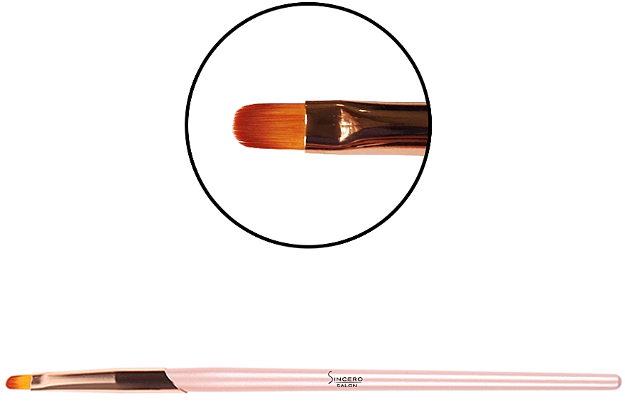 Nagelgel-Pinsel oval №6 - Sincero Salon Gel Brush Oval — Bild N3