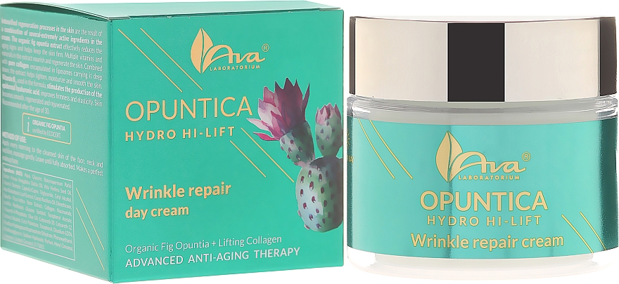 Reparierende Anti-Falten Tagescreme für das Gesicht - Ava Laboratorium Opuntica Hydro Hi–Lift Wrinkle Repair Day Cream