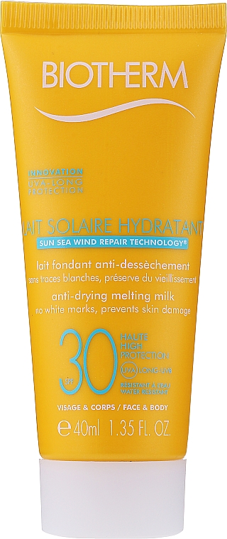 GESCHENK! Sonnenschutzmilch für Gesicht und Körper SPF 30 - Biotherm Lait Solaire Hydratant SPF30 — Bild N1