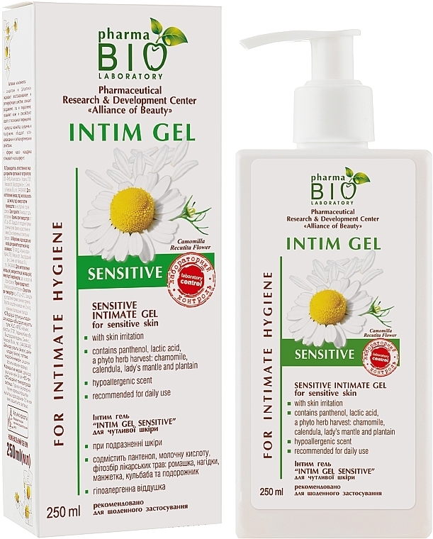 Intimpflegegel mit Kamille- und Ringelblumenextrakt - Pharma Bio Laboratory Intim Gel Sensitive — Bild N1