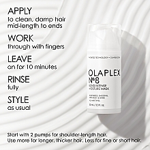 Feuchtigkeitsspendende und glättende Haarmaske für alle Haartypen - Olaplex №8 Blond Intense Moisture Mask — Bild N4