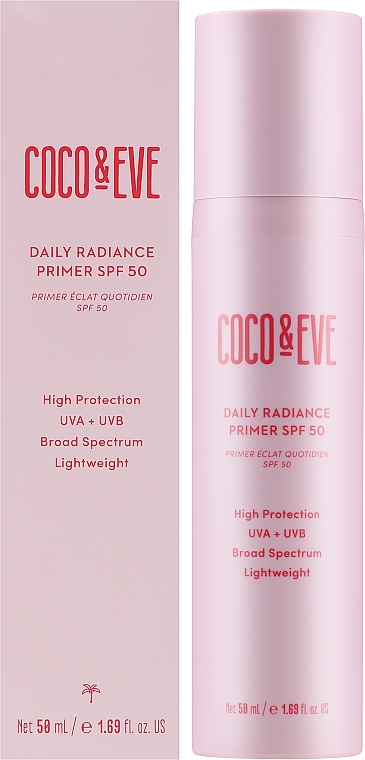 Sonnenschutzprimer für das Gesicht - Coco & Eve Daily Radiance Primer SPF 50 — Bild N2