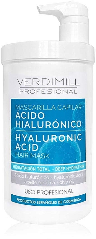 Haarmaske mit Hyaluronsäure - Verdimill Professional Hair Mask Hyaluronic Acid — Bild N1