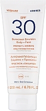 Düfte, Parfümerie und Kosmetik Gesichts- und Körperemulsion - Korres Yoghurt Body + Face Sunscreen Emulsion SPF 30