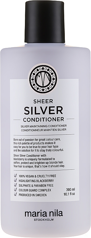 Conditioner für gefärbtes Haar mit Brombeere - Maria Nila Sheer Silver Conditioner — Bild N2