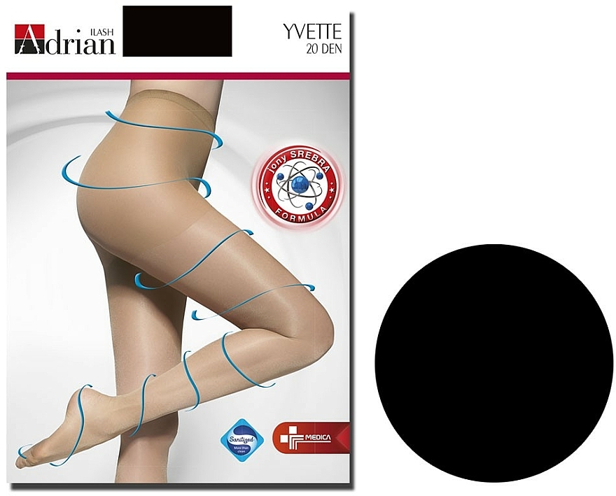 Strumpfhose für Damen Yvette 20 Den Nero - Adrian — Bild N1