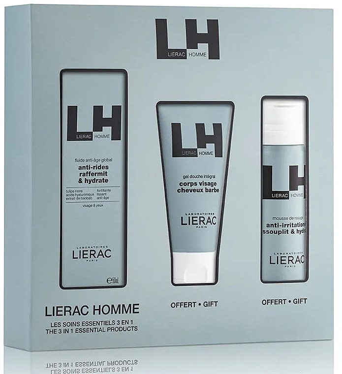Gesichtspflegeset - Lierac Homme The 3 in 1 Essential Products  — Bild N1