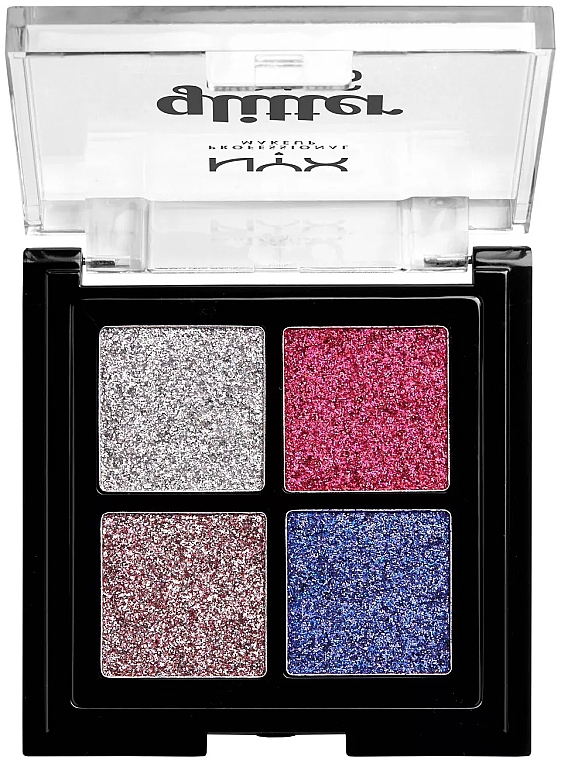 Cremiges Glitter Quartett - NYX Professional Makeup Glitter Goals Cream Quad Palette — Bild N2