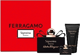 Düfte, Parfümerie und Kosmetik Salvatore Ferragamo Signorina Misteriosa - Duftset (Eau de Parfum 100ml + Körperlotion 50ml + Eau de Parfum Mini 5ml)