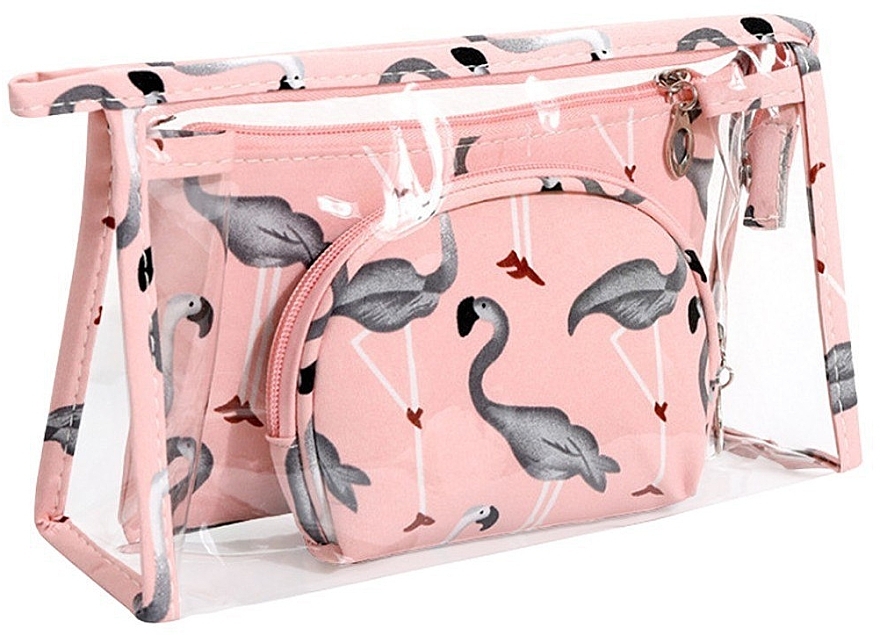 3in1 Kosmetiktasche Flamingo rosa - Ecarla — Bild N1