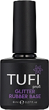 Düfte, Parfümerie und Kosmetik Nagellack-Base - Tufi Profi Premium Glitter Rubber Base