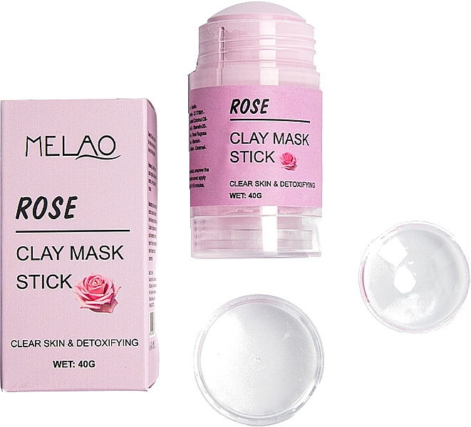 Reinigende und entgiftende Gesichtsmaske in Stick Rose - Melao Rose Clay Mask Stick — Bild N2