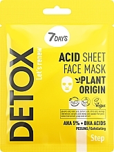 Peeling-Gesichtsmaske mit AHA- und BHA-Säuren - 7 Days Detox  — Bild N1