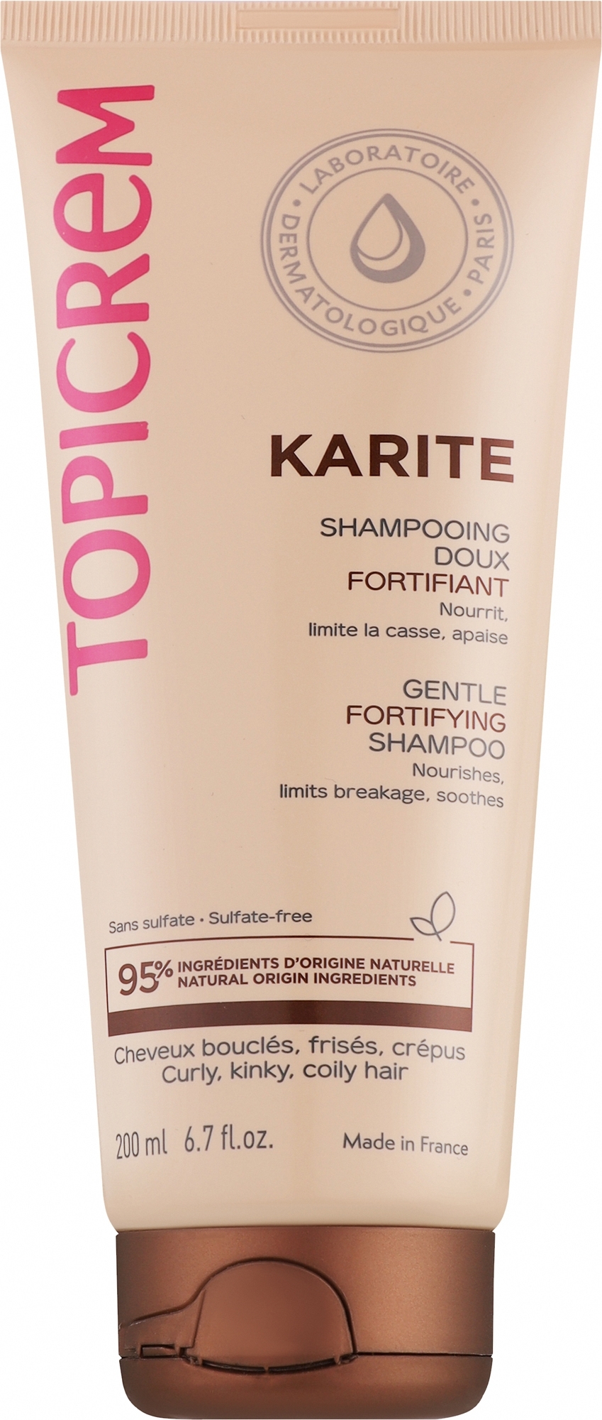 Mildes stärkendes Shampoo mit Sheabutter - Topicrem Karite Gentle Fortifying Shampoo — Bild 200 ml